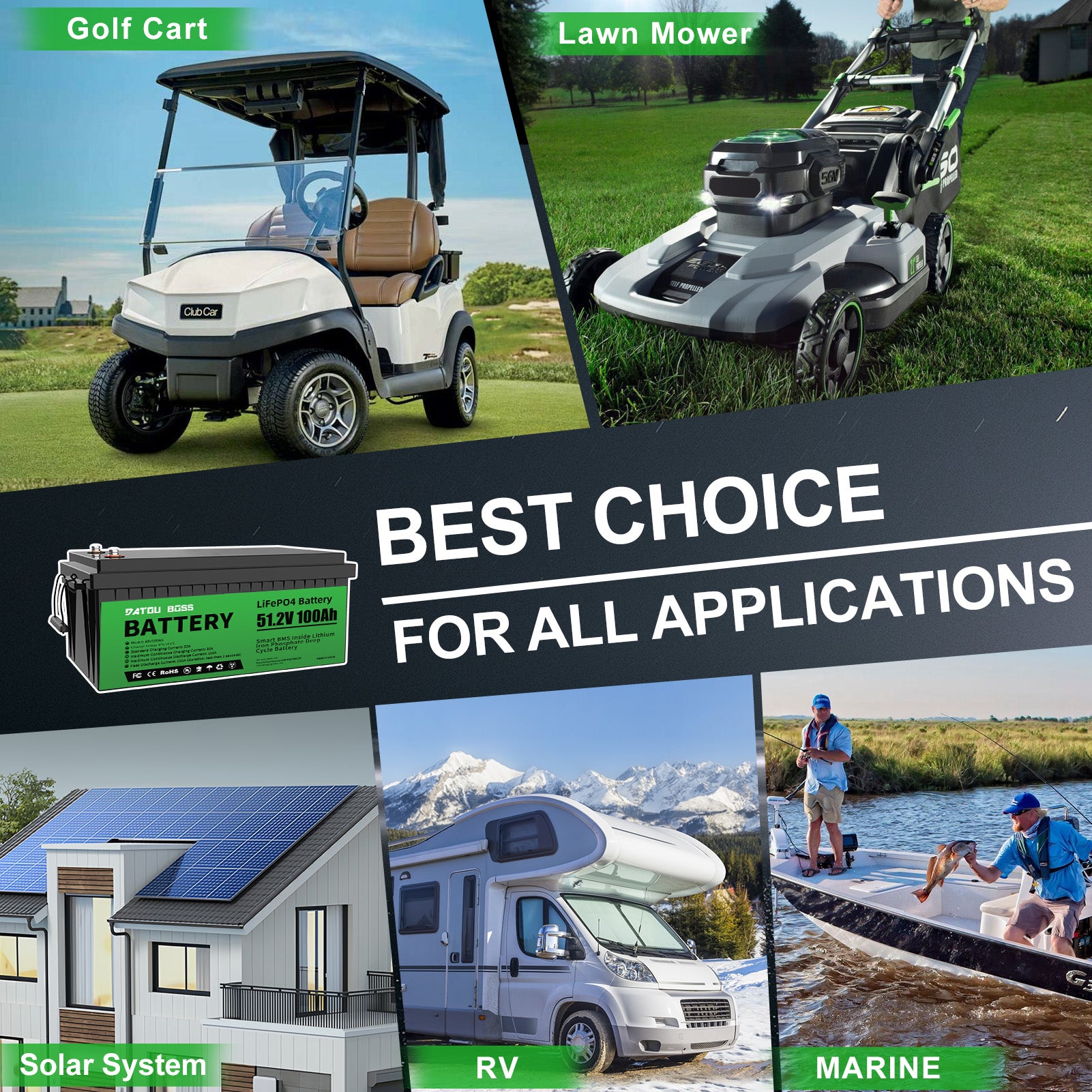 DATOUBOSS Rechargeable Lifepo4 Batteries Voltage Converters Inverter