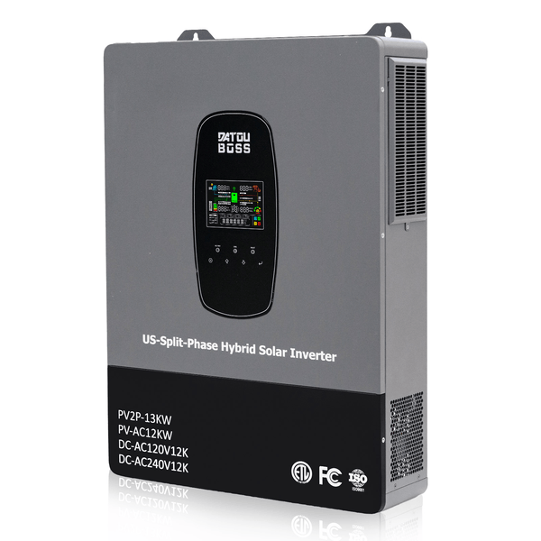 DATOUBOSS 12KW 48V Hybrid Inverter,Single Phase 120V & Split Phase 240V Output, Suitable for Residential, Commercial, and Off - Grid Solar Systems - DATOUBOSS Rechargeable Lifepo4 Batteries Voltage Converters InverterSP-DT-4812USP-A