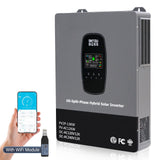 DATOUBOSS 12kW 48V Split Phase Hybrid Solar Inverter, 120V/240V Output, Dual MPPT 22A×2, 220A Charger, 6 Parallel & 3-Phase Support for Home & Commercial Use - DATOUBOSSSP-B17-DT-4812USP-WF-A