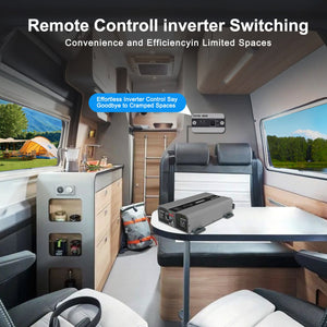 DATOUBOSS 2000W Pure Sine Wave Inverter, Car Power Inverter 12V to 120V AC Converter for RV, Truck, Solar, OutdoorL, Home with Dual AC and 20A Socket, 5V 2.1A USB, PD, Peak Surge 4000W, Remote Controller - DATOUBOSS Rechargeable Lifepo4 Batteries Voltage Converters InverterSP-DT-SAK2000W-12V-A-US