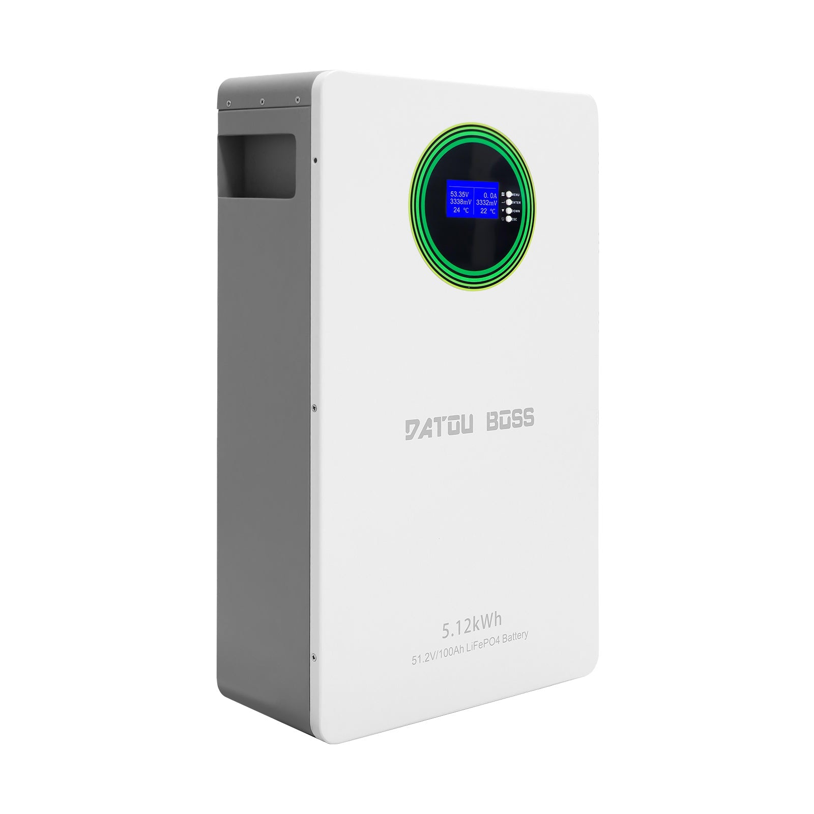 DATOUBOSS 51.2V 100Ah LiFePO4 Battery, 5.12kWh, 100A BMS , Wall - Mounted ,for Solar Home RV Energy Storage - DATOUBOSS Rechargeable Lifepo4 Batteries Voltage Converters InverterSP-DT-48100BG-A-EU