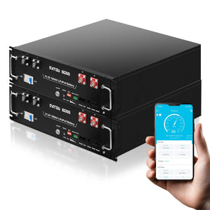 DATOUBOSS 51.2V 100Ah Rack Mount LiFePO4 Battery 5.12kWh GradeA+Cells Built - in BMS CAN/RS485 Communication with APP Bluetooothfor DIY RV Car Solar Home System - DATOUBOSS Rechargeable Lifepo4 Batteries Voltage Converters InverterSP-DT-3U-48100-A-EU-2