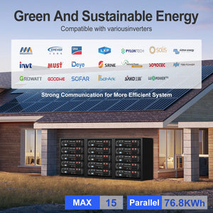 DATOUBOSS 51.2V 100Ah Rack Mount LiFePO4 Battery 5.12kWh GradeA+Cells Built - in BMS CAN/RS485 Communication with APP Bluetooothfor DIY RV Car Solar Home System - DATOUBOSS Rechargeable Lifepo4 Batteries Voltage Converters InverterSP-DT-3U-48100-A-EU