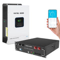 DATOUBOSS 51.2V 100Ah Rack Mount LiFePO4 Battery + 5500W 48V Hybrid Solar Inverter, 5.12kWh Home Energy Storage System with Grade A+ Cells, Bluetooth APP, BMS, 120A MPPT, 100V-120V Adjustable Output, 50Hz/60Hz for RV & Solar Home - DATOUBOSSSP-DT-3U-48100-4855U-A-US