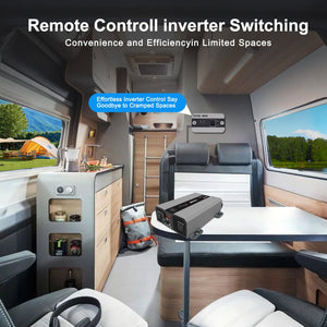 DATOUBOSS 1500W RV inverter smart wired remote control panel off grid camper
